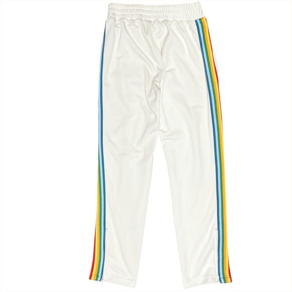 PALM ANGELS Unisex Rainbow Stripe Off-White Track Pants Size M - Picture 4 of 9